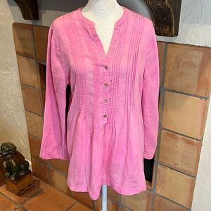 Lilly Pulitzer Pink Linen Sarasota Tunic, S!